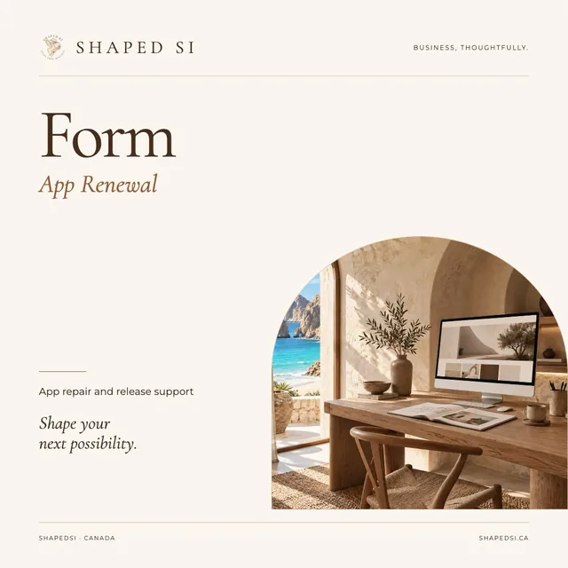 ShapedSI Form App Renewal product cover: software repair