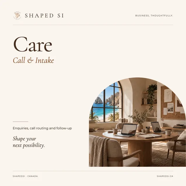 ShapedSI Care Call & Intake product cover: request a quote