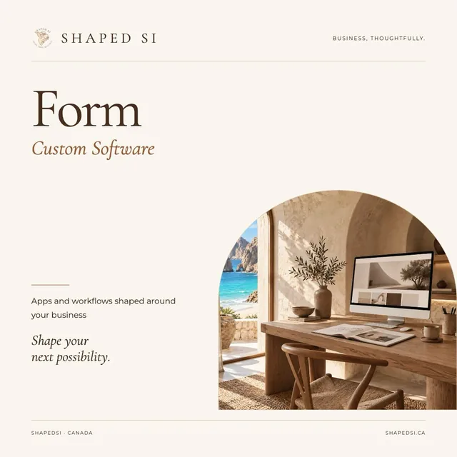 ShapedSI Form Custom Software product cover: custom software